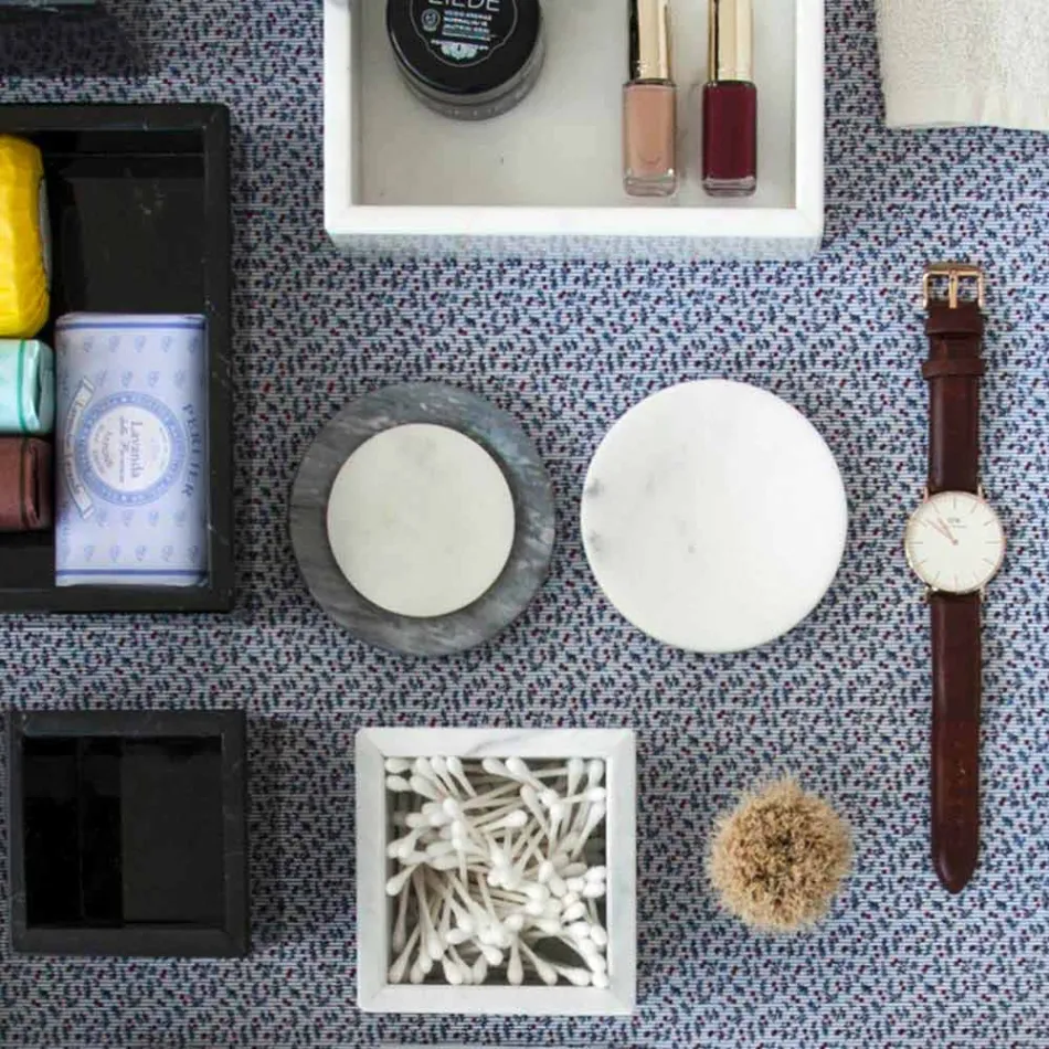 Porte-savon en marbre blanc de Carrare fabriqué en Italie - Sismo Viadurini