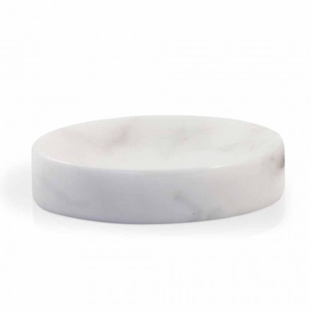 Porte-savon en marbre blanc de Carrare fabriqué en Italie - Sismo Viadurini