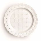 Assiette Faveur 12 Pièces en Porcelaine Blanche Décoré à la Main - Rafiki Viadurini
