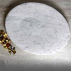 Plaque de centre de table moderne en marbre blanc de Carrare fabriqué en Italie - Miccio Viadurini