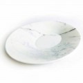Plaque de centre de table moderne en marbre blanc de Carrare fabriqué en Italie - Miccio