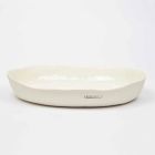 Assiette de service ovale en porcelaine blanche design de luxe - Arcimaesta Viadurini