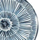 Assiette de Service en Porcelaine Blanche Décorations Sous Glaçure Bleues 4 Pièces - Tribu Viadurini