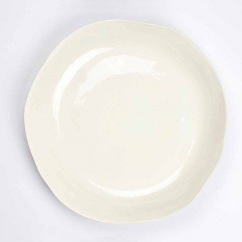 Assiette de service ronde en porcelaine blanche de luxe italienne - Arcimaesta