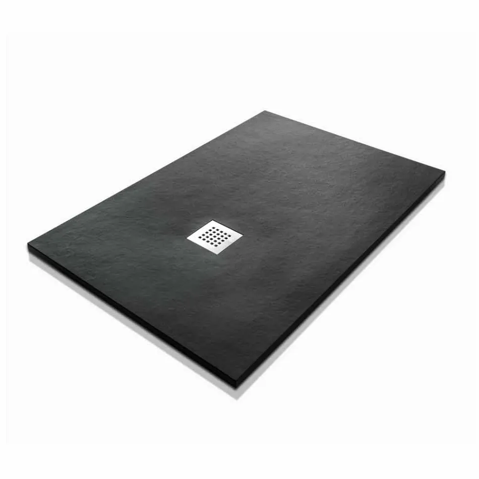 Receveur de Douche 120x70 Design Moderne en Finition Résine Effet Pierre - Domio Viadurini