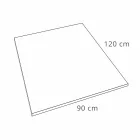 Receveur de Douche Moderne 120x90 en Résine Fini Effet Velours Blanc - Estimo Viadurini