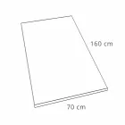 Receveur de Douche 160x70 Design Moderne en Résine Blanche Effet Ardoise - Sommo Viadurini