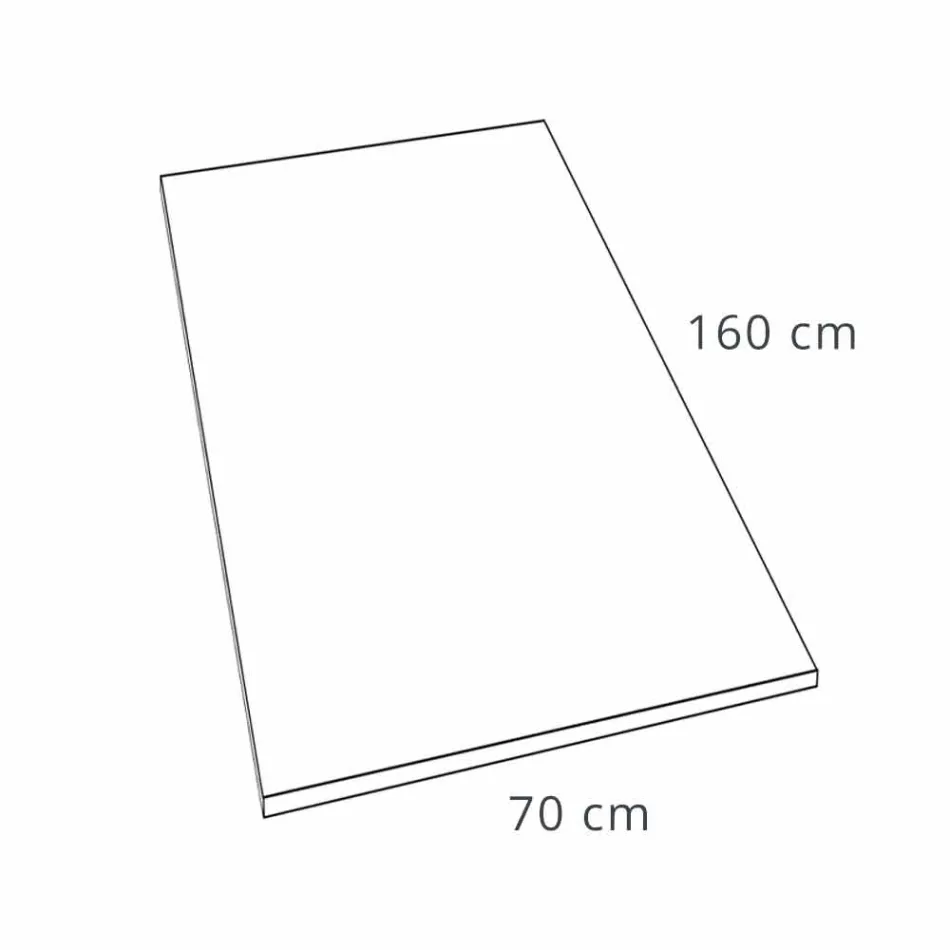 Receveur de Douche 160x70 Design Moderne en Résine Blanche Effet Ardoise - Sommo Viadurini