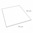 Receveur de Douche 90x70 en Résine Effet Velours Blanc avec Couvercle Drain - Estimo Viadurini