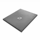 Receveur de douche 90x70 en résine finition effet pierre design moderne - Domio Viadurini