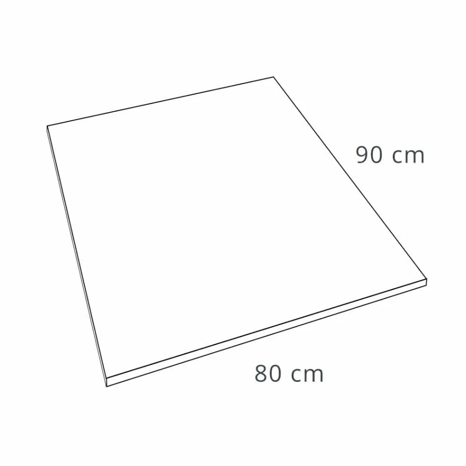 Receveur de Douche Moderne 90x80 en Pierre Effet Résine et Acier - Domio Viadurini