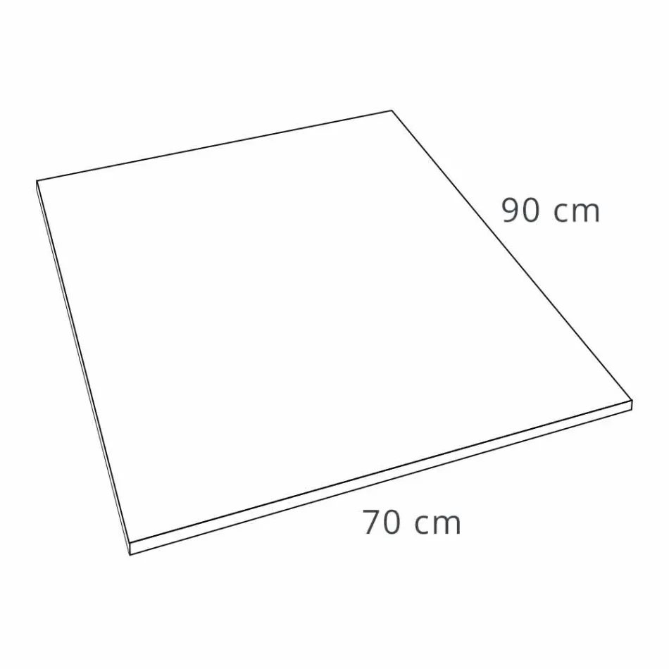 Receveur de douche moderne 90x70 en résine blanche effet ardoise - Sommo Viadurini