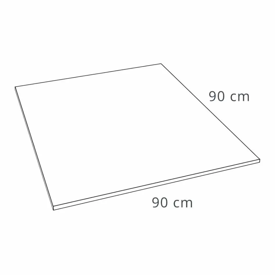 Receveur de douche carré moderne 90x90 effet ardoise en résine blanche - Sommo Viadurini