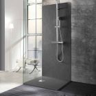 Receveur de douche carré moderne 90x90 en résine effet pierre - Domio Viadurini