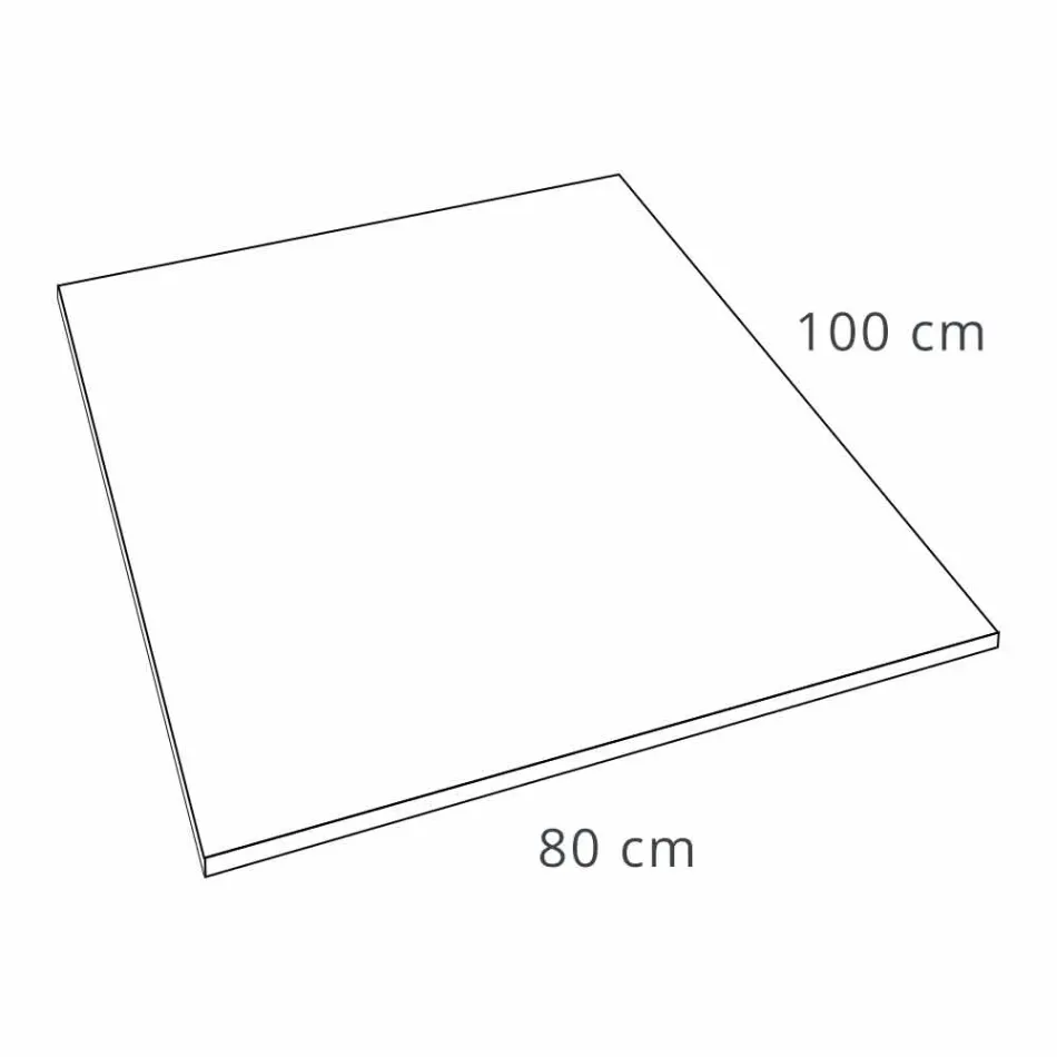 Receveur de Douche Rectangulaire Moderne 100x80 cm en Résine Effet Velours - Estimo Viadurini