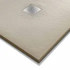 Receveur de douche rectangulaire moderne 160x80 en résine effet pierre - Domio Viadurini