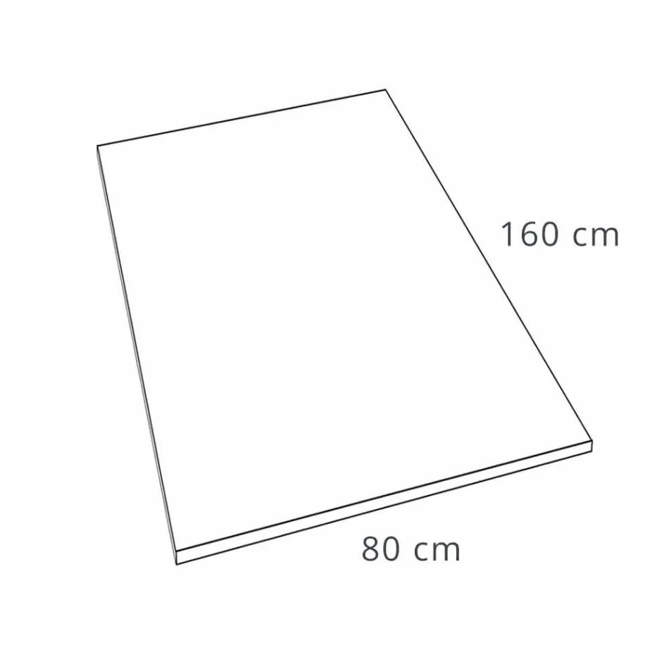 Receveur de douche rectangulaire moderne 160x80 en résine effet pierre - Domio Viadurini