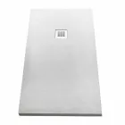 Receveur de douche rectangulaire moderne 160x80 en résine effet pierre - Domio Viadurini