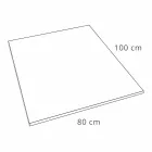 Receveur de douche rectangulaire 100x80 en résine blanche effet ardoise - Sommo Viadurini