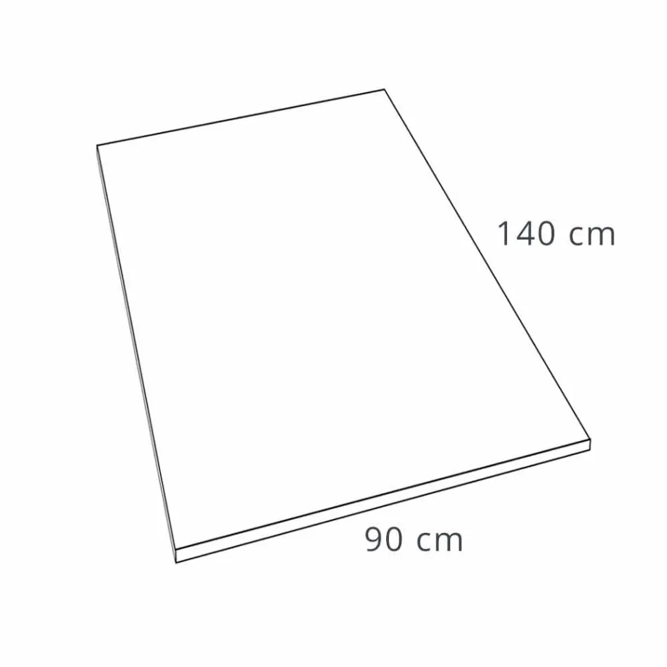 Receveur de Douche Rectangulaire 140x90 cm Effet Velours Résine Blanche - Estimo Viadurini