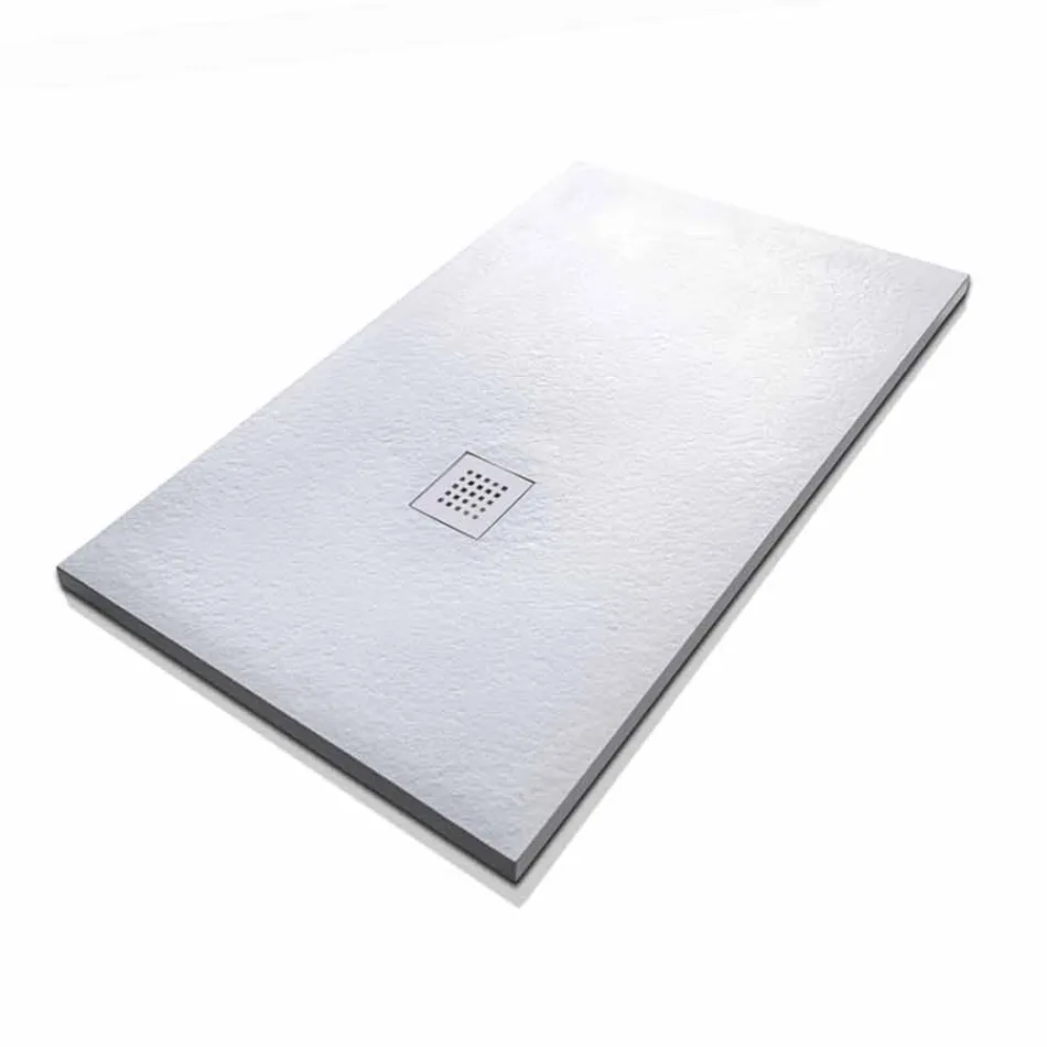 Receveur de douche rectangulaire 140x90 en résine effet pierre - Domio Viadurini