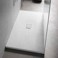 Receveur de douche rectangulaire 160x70 cm en résine blanche Design moderne - Estimo