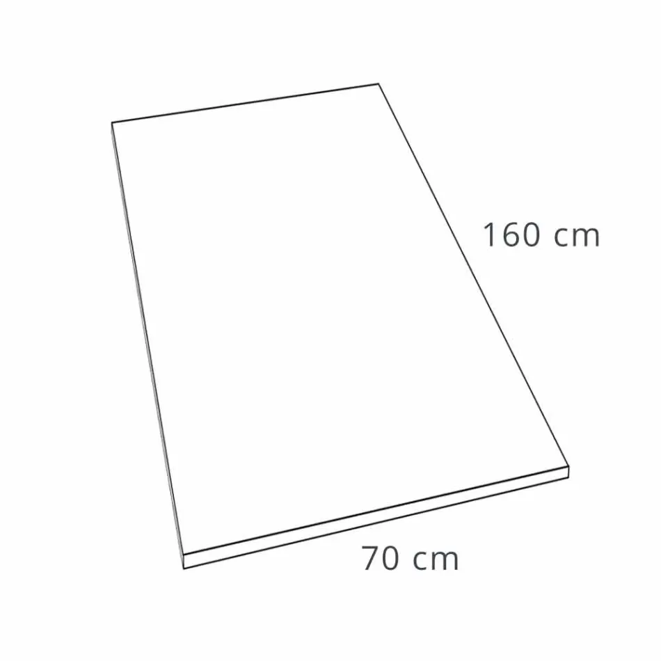 Receveur de douche rectangulaire 160x70 cm en résine blanche Design moderne - Estimo Viadurini