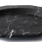 Assiette Plate en Marbre Satiné Diverses Finitions Design de Luxe Italien - Rhodium Viadurini