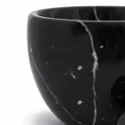 Petit mortier avec pilon en marbre blanc de Carrare fabriqué en Italie - Mirel Viadurini