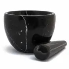 Petit mortier avec pilon en marbre blanc de Carrare fabriqué en Italie - Mirel Viadurini