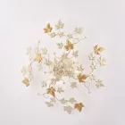 Plafonnier Orchidea à 6 lumières en métal et cristal, idéal pour les intérieurs raffinés. Viadurini