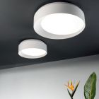 Plafonnier LED Dimmable en Métal Peint Noir ou Blanc - Ascania Viadurini