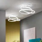 Plafonnier LED Design Moderne en Métal Peint Blanc - Rivolta Viadurini
