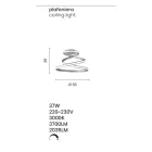 Plafonnier LED Design Moderne en Métal Peint Blanc - Rivolta Viadurini