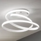 Plafonnier LED Design Moderne en Métal Peint Blanc - Rivolta Viadurini