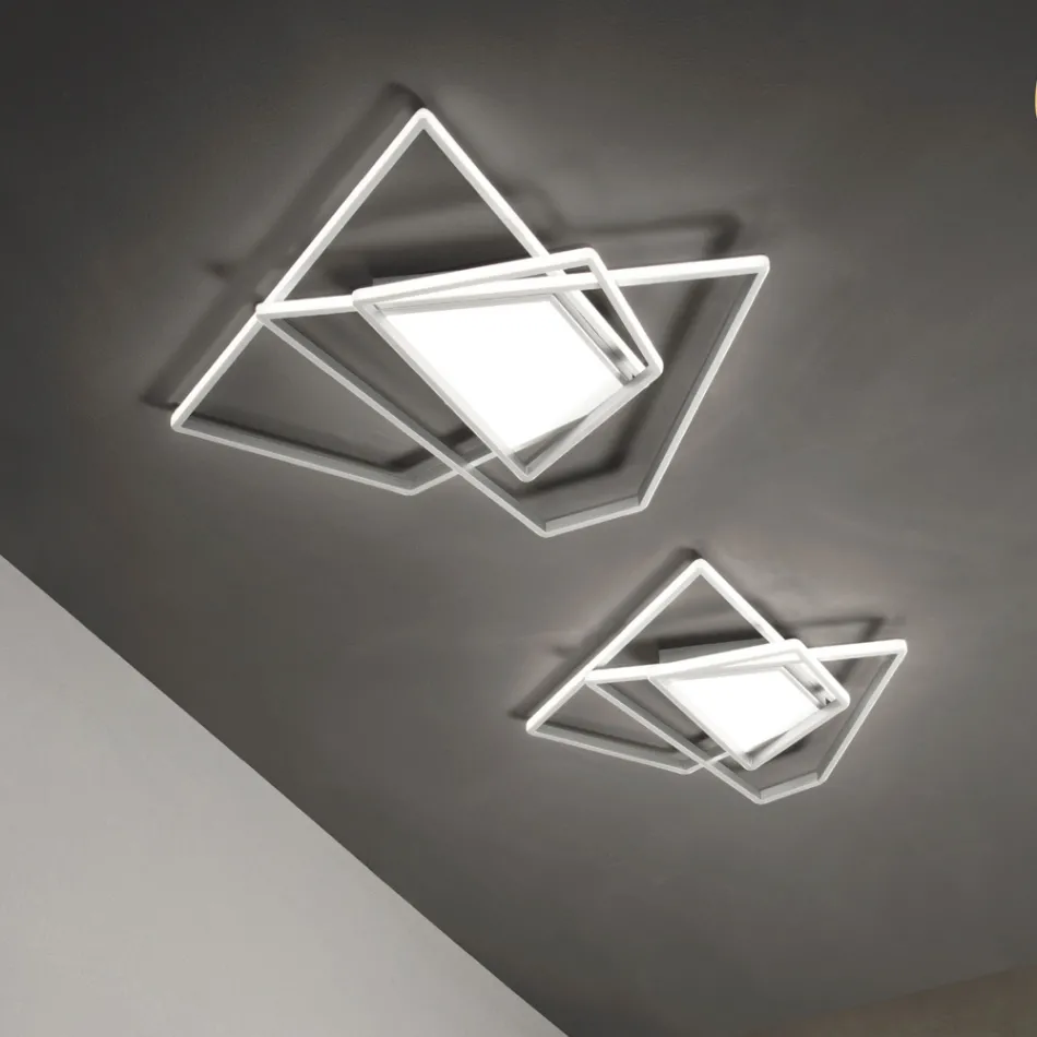 Applique Murale LED Dimmable en Métal Doré ou Argenté - Galactic Viadurini