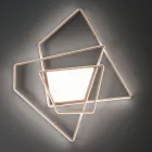 Applique Murale LED Dimmable en Métal Doré ou Argenté - Galactic Viadurini