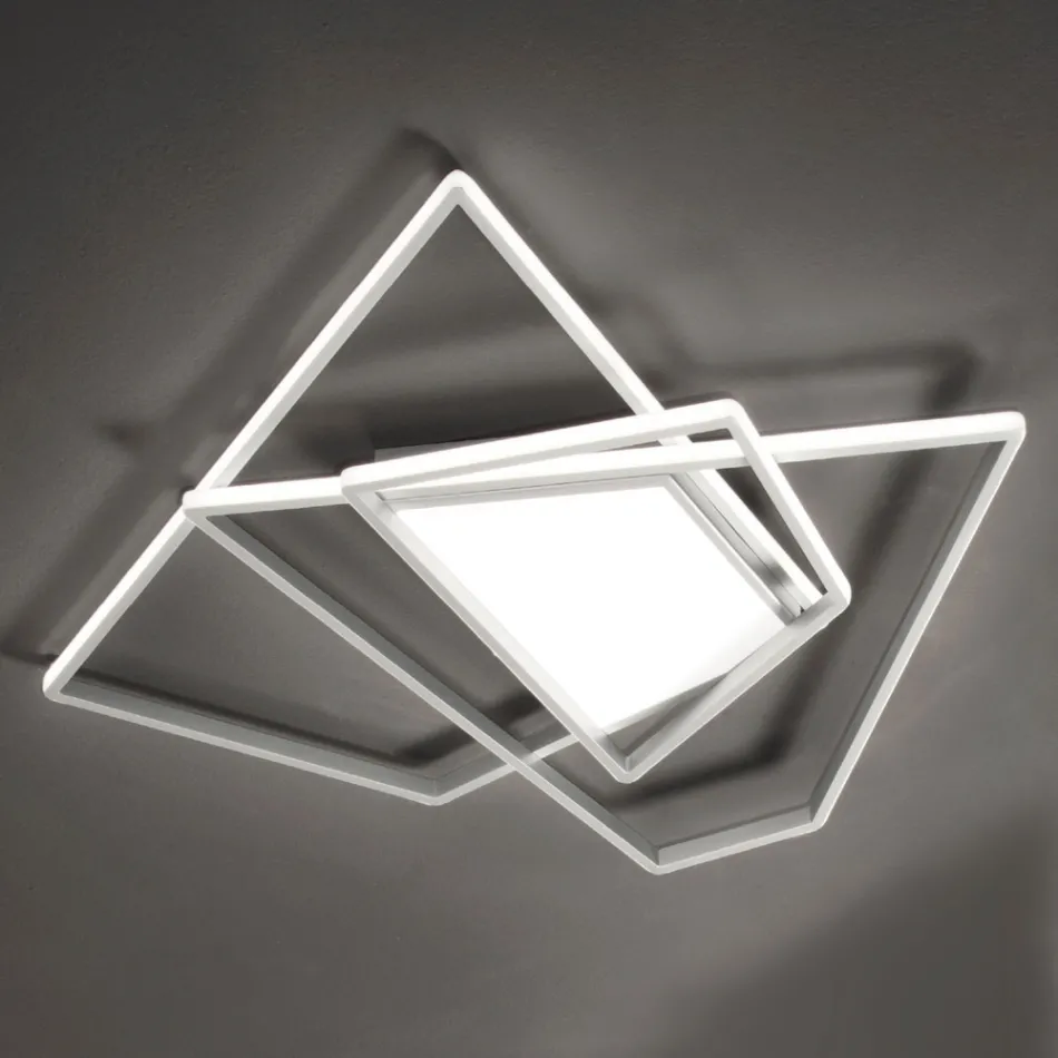 Applique Murale LED Dimmable en Métal Doré ou Argenté - Galactic Viadurini