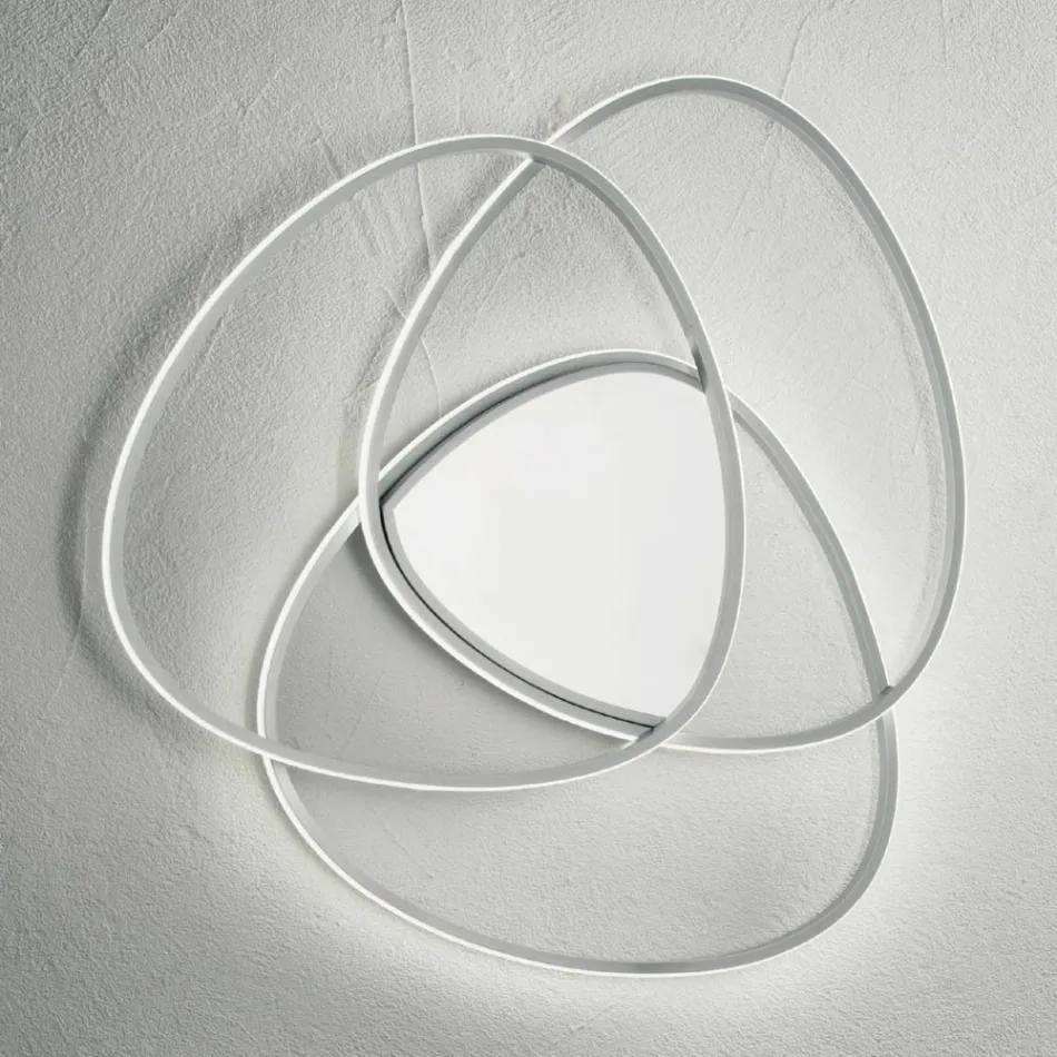 Plafonnier Applique LED en Métal Finition Or ou Argent - Rosella Viadurini