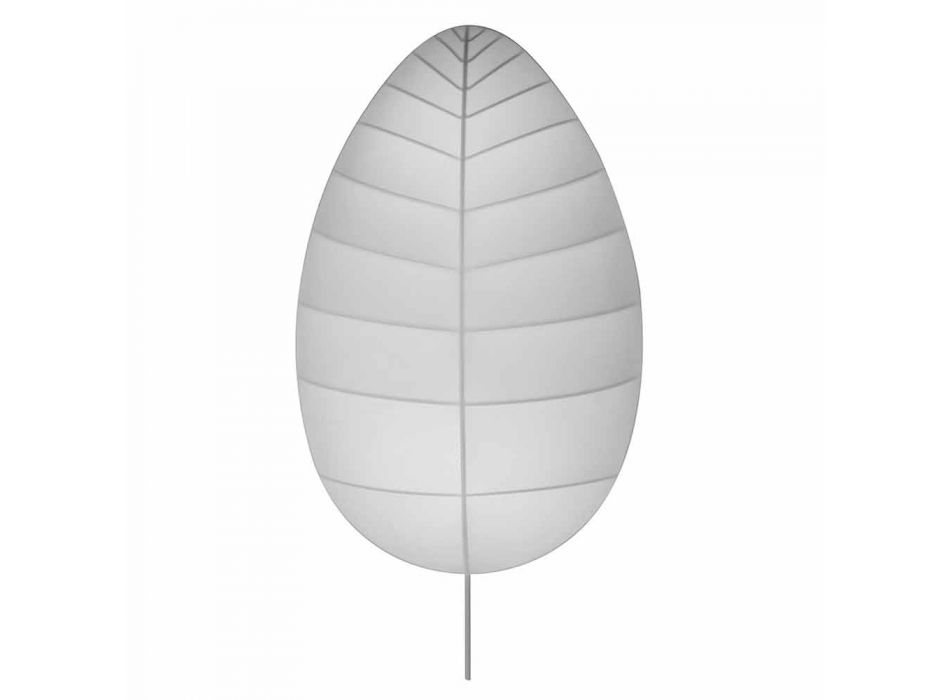 Applique en Métal et Design Lycra Blanc en 3 Dimensions - Feuillage Viadurini