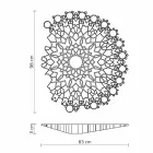 Plafonnier Applique en Technopolymère Design Blanc ou Or 2 Tailles - Cathédrale Viadurini
