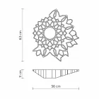 Plafonnier Applique en Technopolymère Design Blanc ou Or 2 Tailles - Cathédrale Viadurini