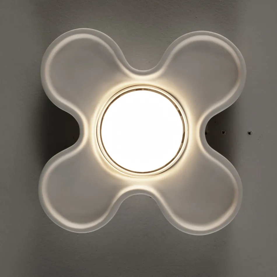Plafonnier Artisan en Céramique et Aluminium Fabriqué en Italie - Toscot Clover Viadurini
