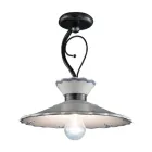 Plafonnier Artisan en Céramique Effet Broderie Peinte à la Main - Ravenne Viadurini