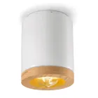 Plafonnier artisanal en bois et céramique de style nordique - Nateca Viadurini