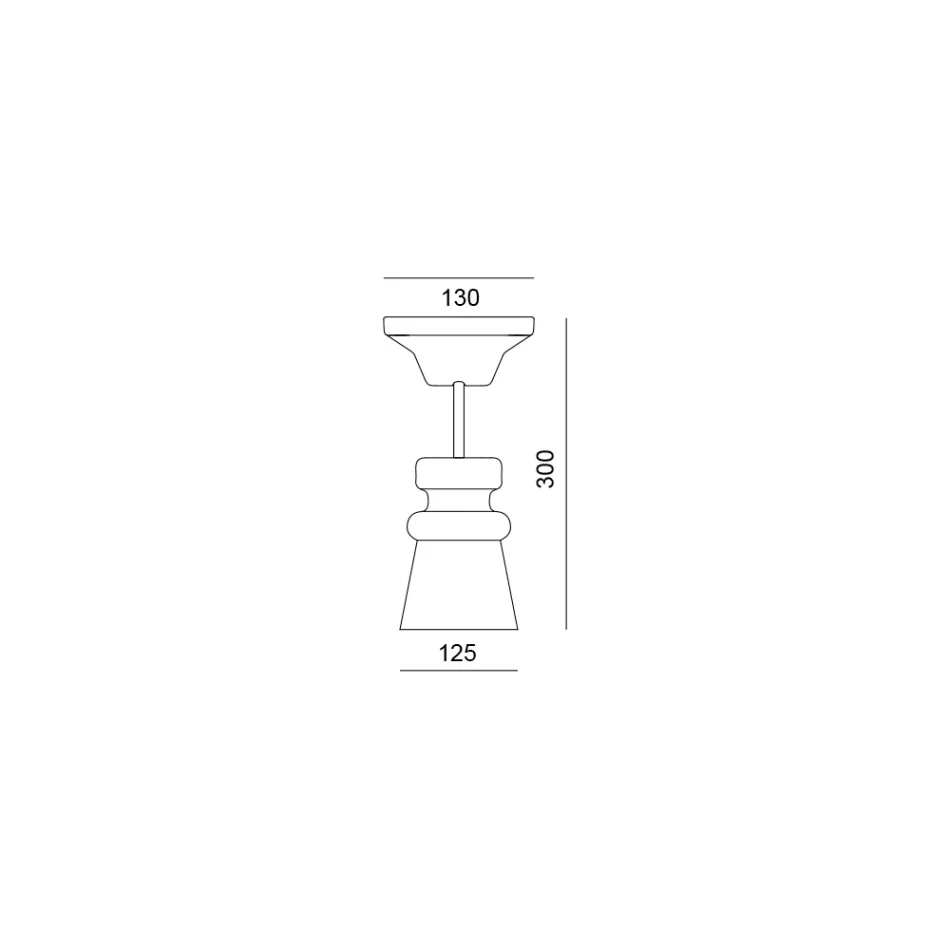 Plafonnier artisanal en majolique et aluminium Made in Italy - Toscot Battersea Viadurini