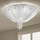 Plafonnier vénitien fait à la main en verre et métal fabriqué en Italie - Fabiana Viadurini