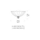 Plafonnier vénitien fait à la main en verre et métal fabriqué en Italie - Fabiana Viadurini