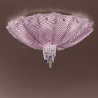 Plafonnier vénitien fait à la main en verre et métal fabriqué en Italie - Fabiana Viadurini