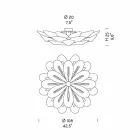 Plafonnier Artisan en Verre Vénitien Fumé, Fabriqué en Italie - Minos Viadurini